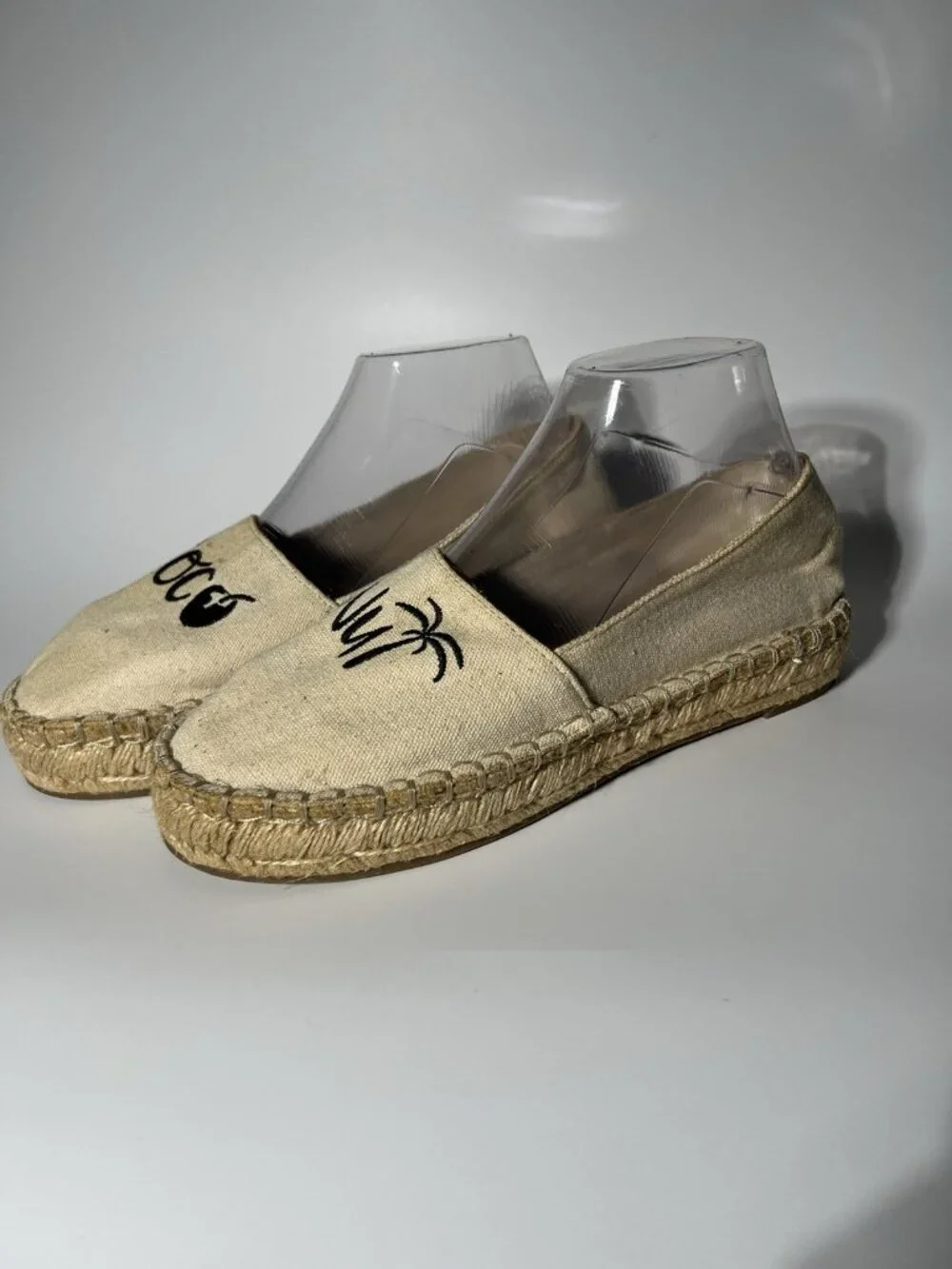 Pull&Bear Coconut Espadrille Flats Canvas Women’s US 8.5 EU 39